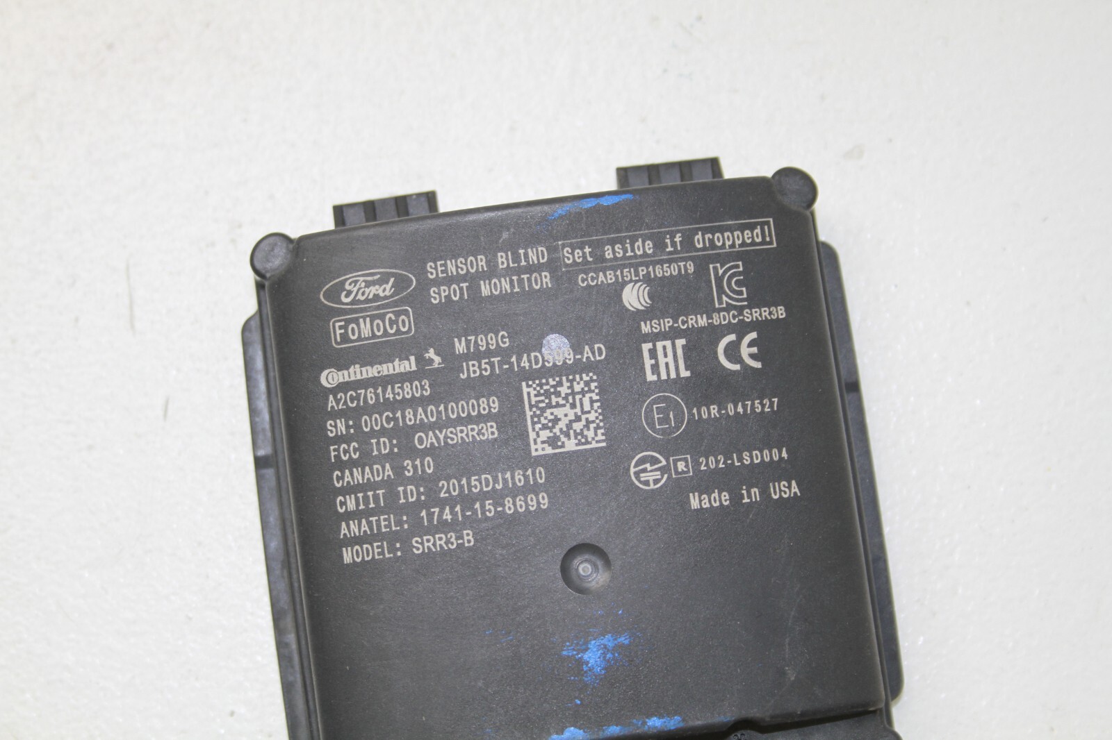 2016-2017-2018-2019 FORD EDGE REAR BLIND SPOT RADAR SENSOR MODULE OEM 35D