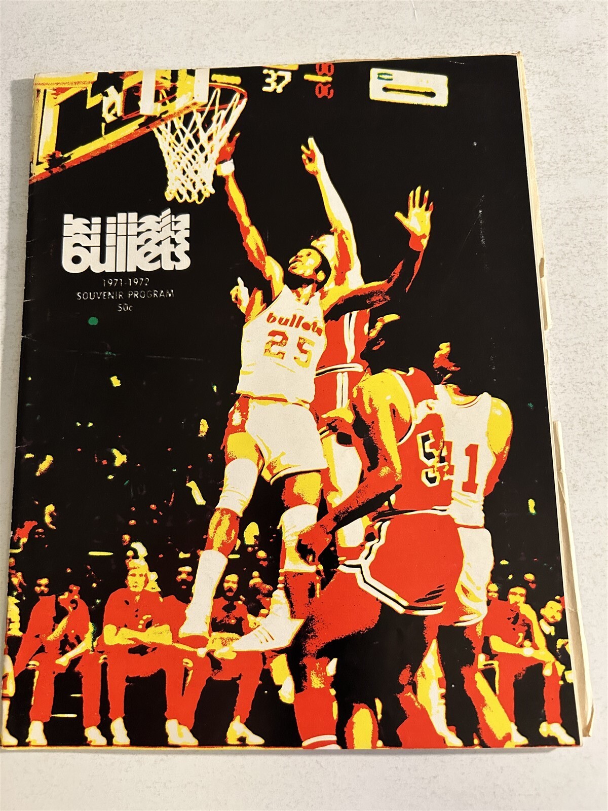1971 BALTIMORE BULLETS vs DETROIT Pistons Program WES UNSELD Elvin HAYES W/Stats