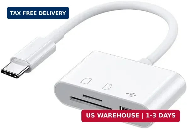 USB C SD Card Reader, USB C to Micro SD TF Memory Card Reader, 3-in-1 USB Camera