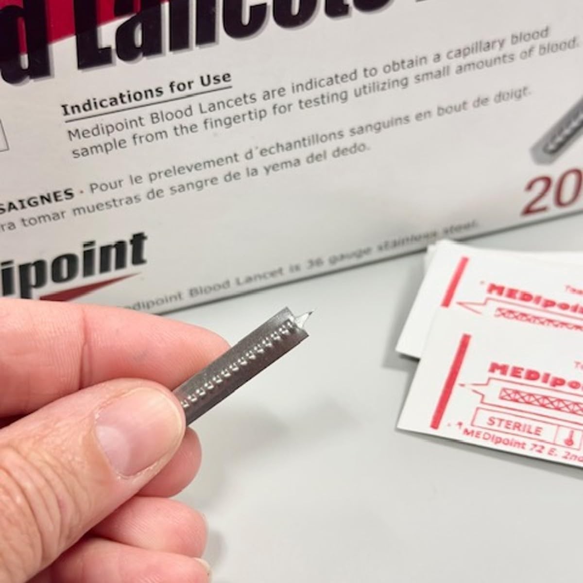 Stainless Steel Lancet, 200 Count