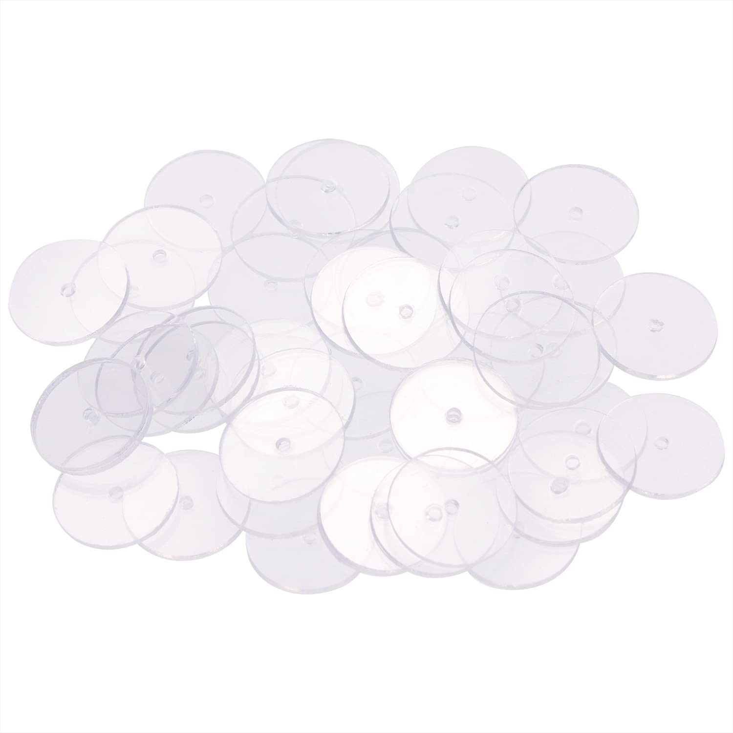 50Pcs Clear Disc Pads to Stabilize Earrings, Plastic Discs for Earring Backs and