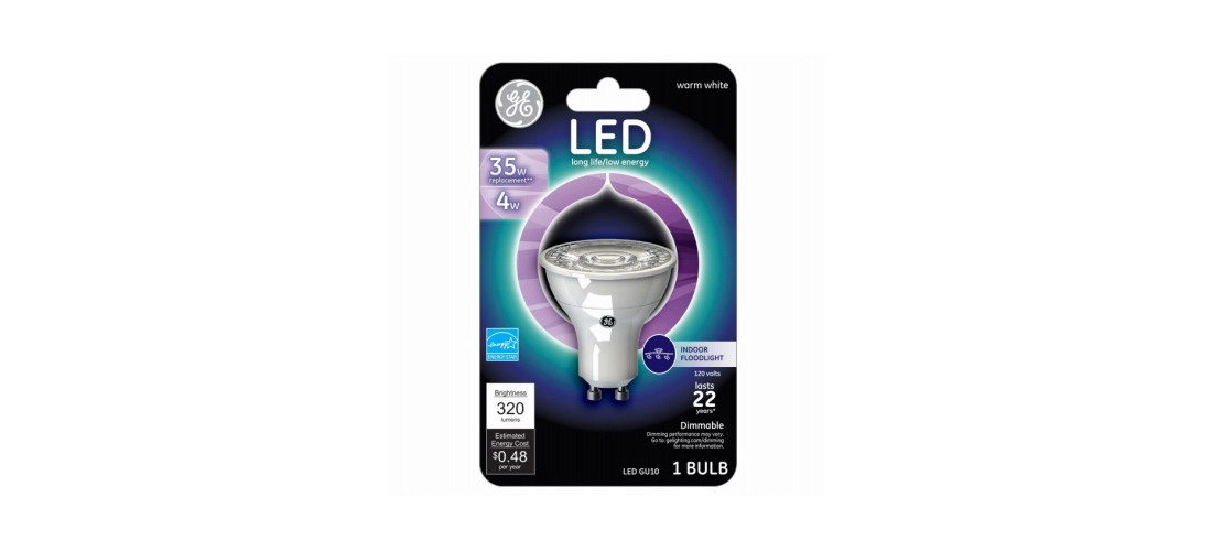 GE 93120701 LED Bulb MR16 GU10 Warm White 35 Watt Equivalence Clear