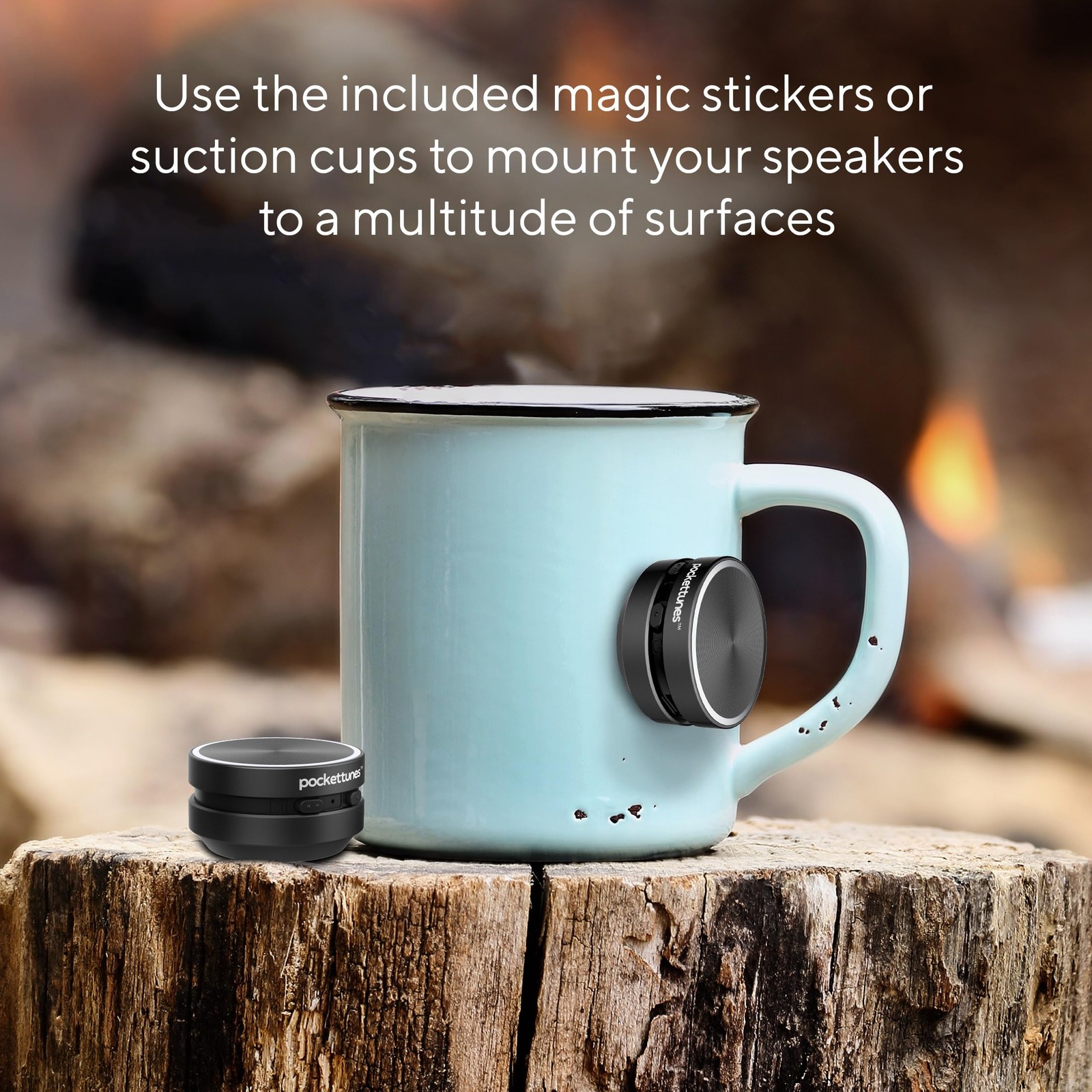 Bone‑Conduction Bluetooth Speakers – 2‑Pack Mini Wireless Speakers, Surface‑A...