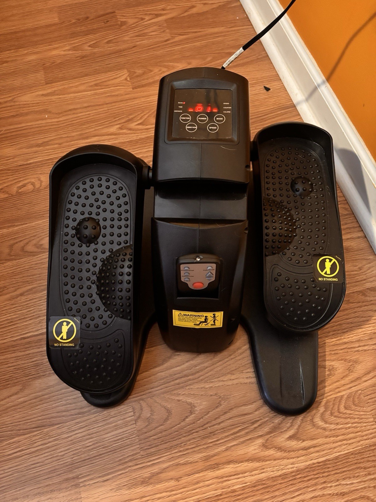 Under Desk Elliptical Machine Electric Foot Pedal Exerciser w/ Remote  WORKING