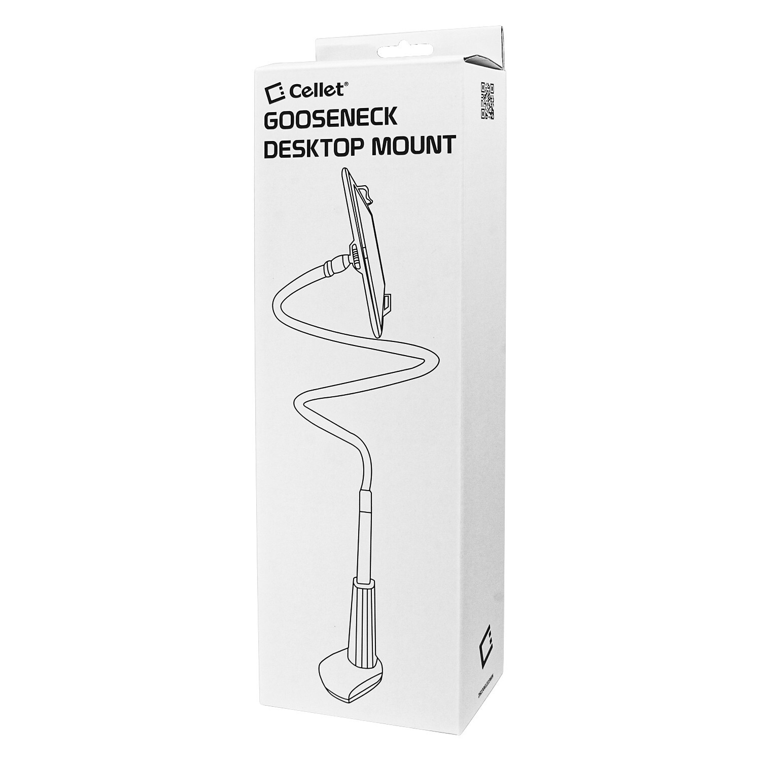 Cellet Flexible Gooseneck Desktop Table Mount for Tablets & Cell phones - Black