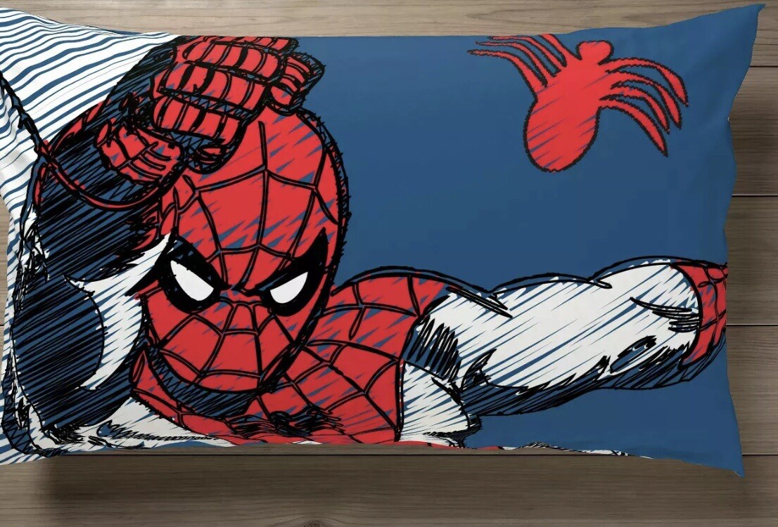 Marvel Comics Spiderman Pillowcase Reversible Red/Blue (1) 🕸🕷II