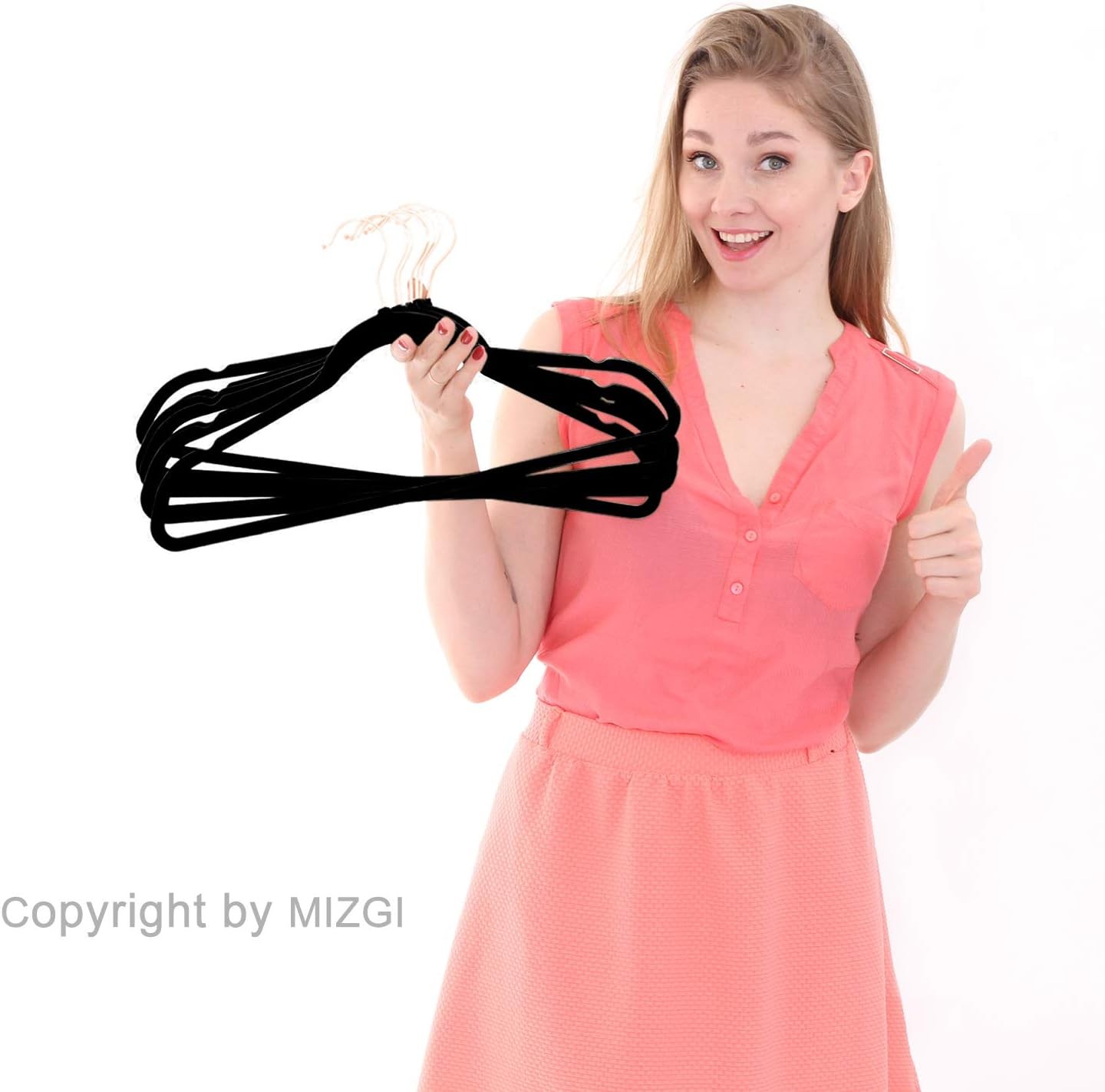 High-quality velvet hangers (60 pieces) Durable non-slip felt hangers