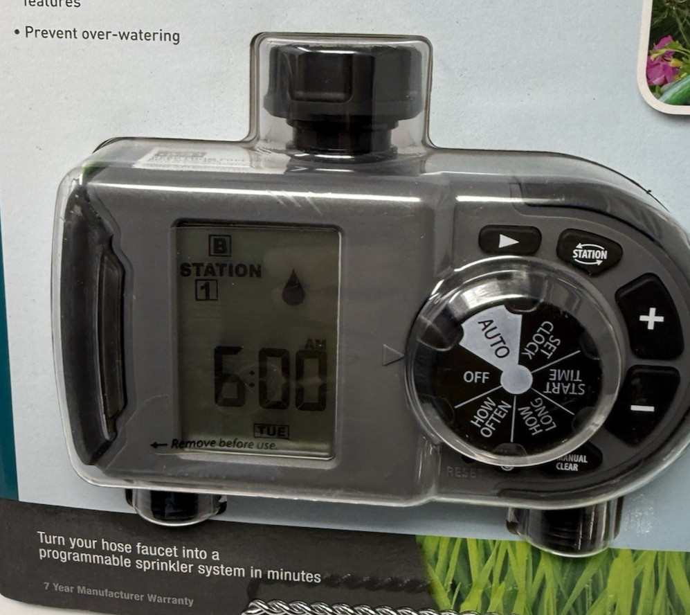 The NEW Orbit Advanced Hose Faucet Timer Programmable 2-Outlet 56544-03 rD