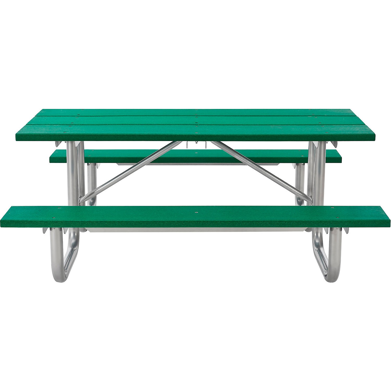 Global Industrial 6' Rectangular Outdoor Picnic Table Recycled Plastic with