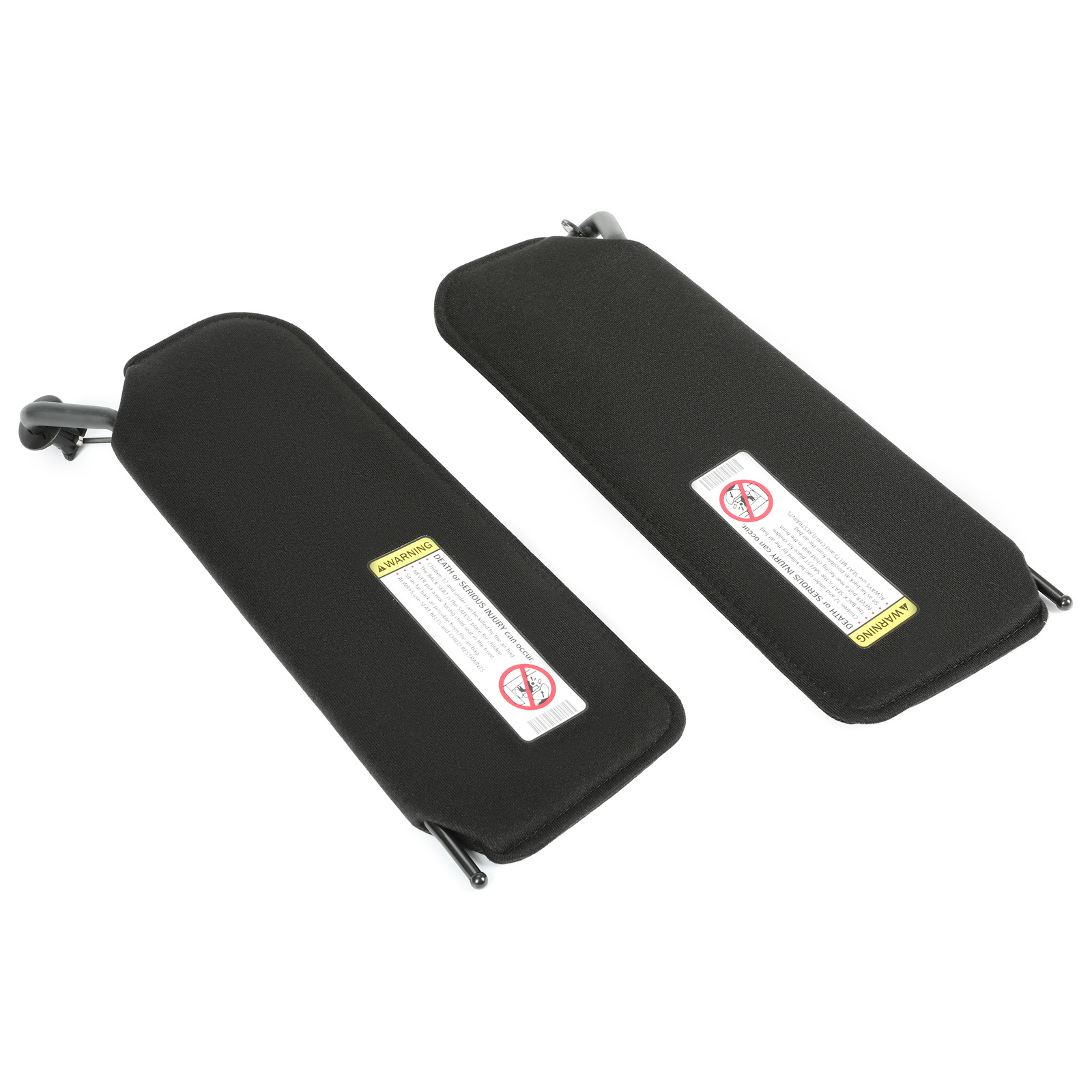 LH & RH Sun Visor For 1997-04 Chevy Corvette C5 Black Replace 10442033 10442034