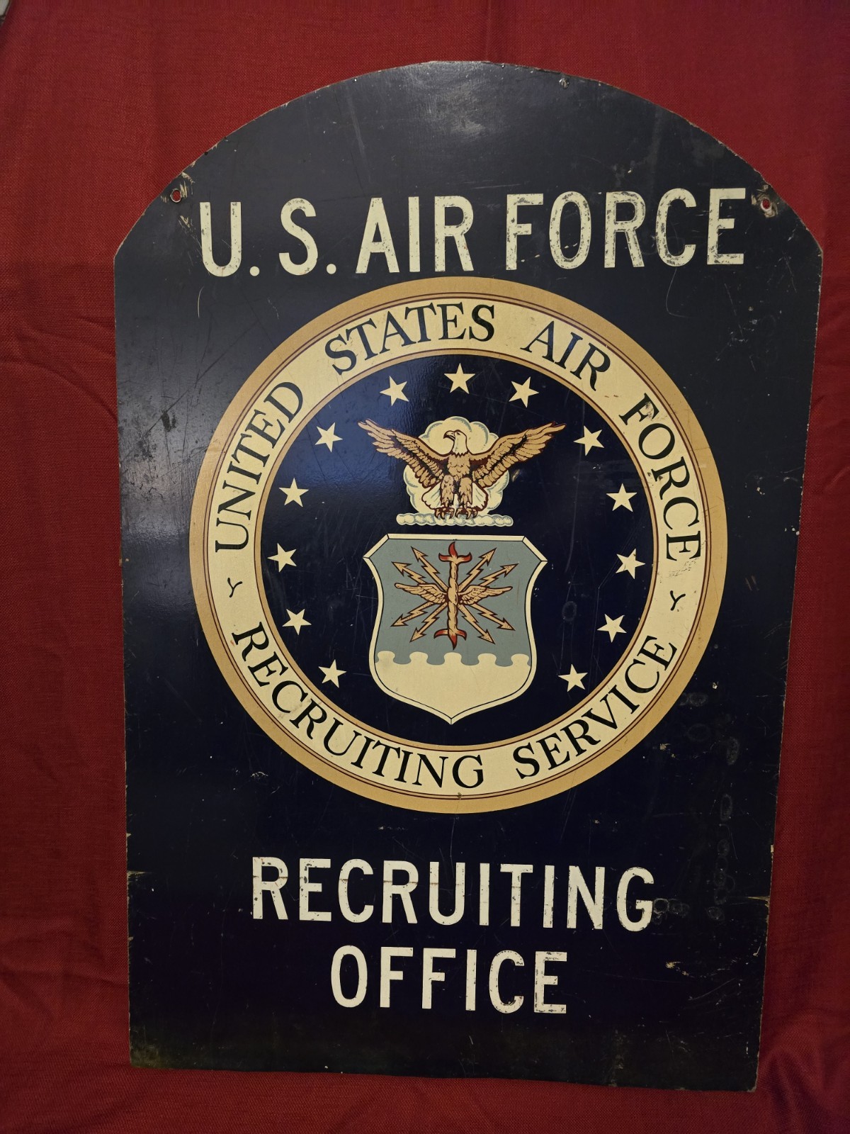 Vintage U.S. Air Force Recruiting Office Sign Militaria Theme