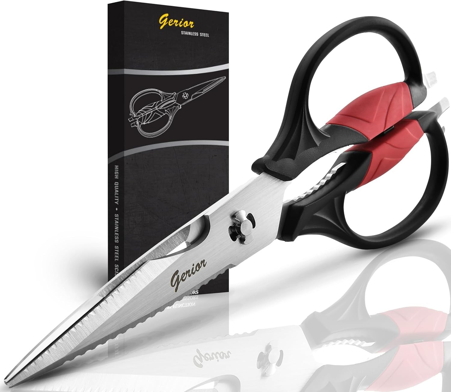 Kitchen Scissors - Heavy Duty Utility Come Apart Kitchen Shears for Chicken, ...