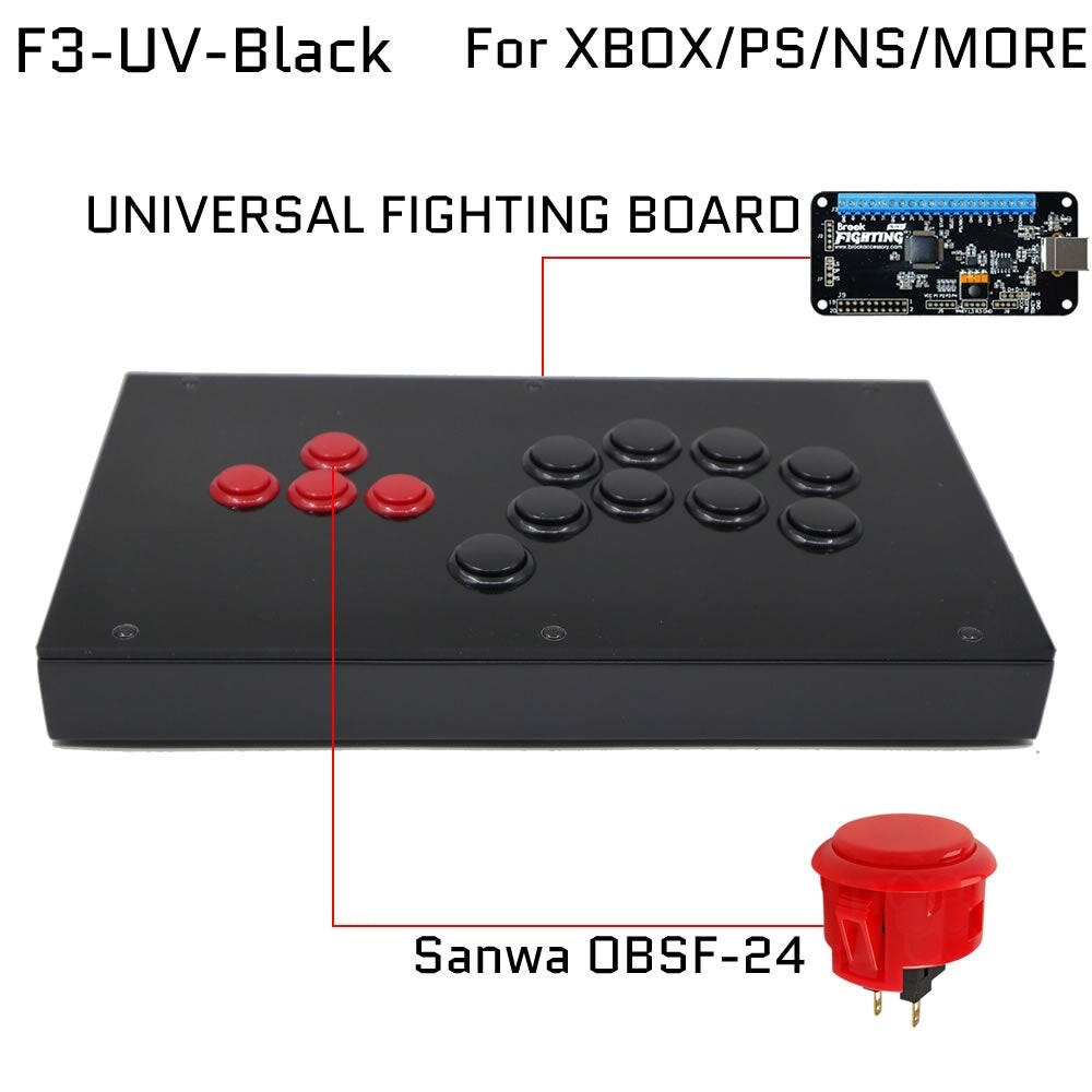 Fightbox F3 All Button Leverless Arcade Game Controller For PC/PS/Xbox/Switch