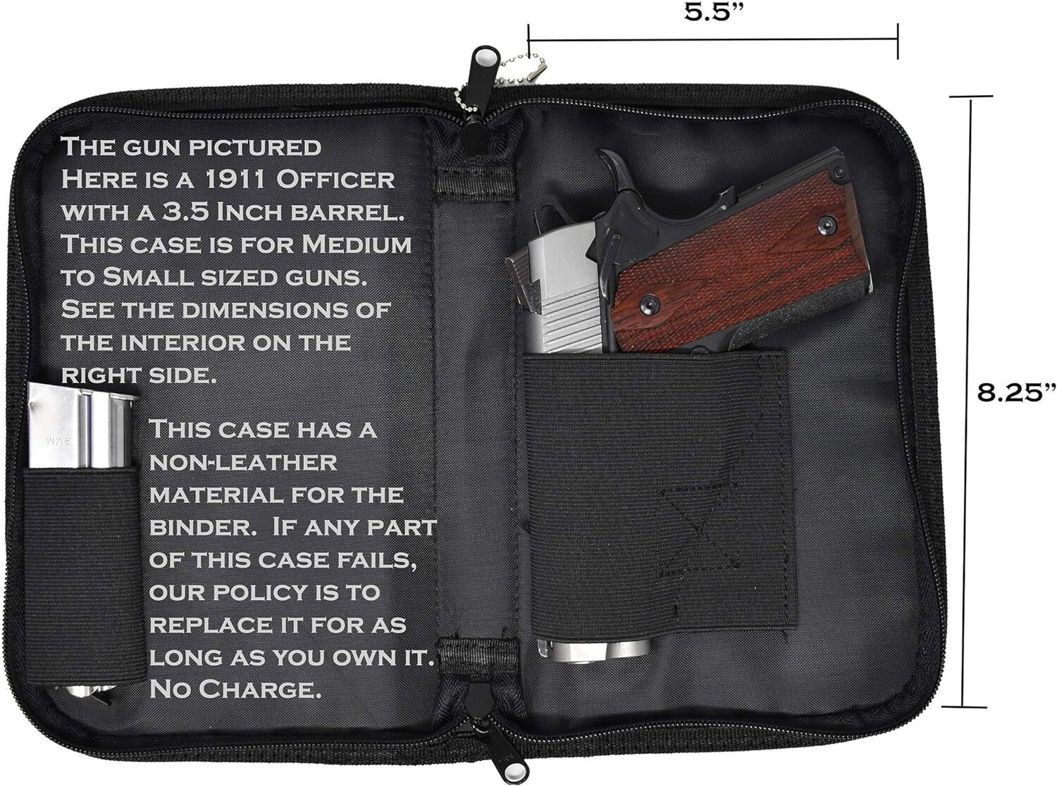 Faux Leather and Canvas Lockable Bible-Themed Case for Compact and Subcompacts