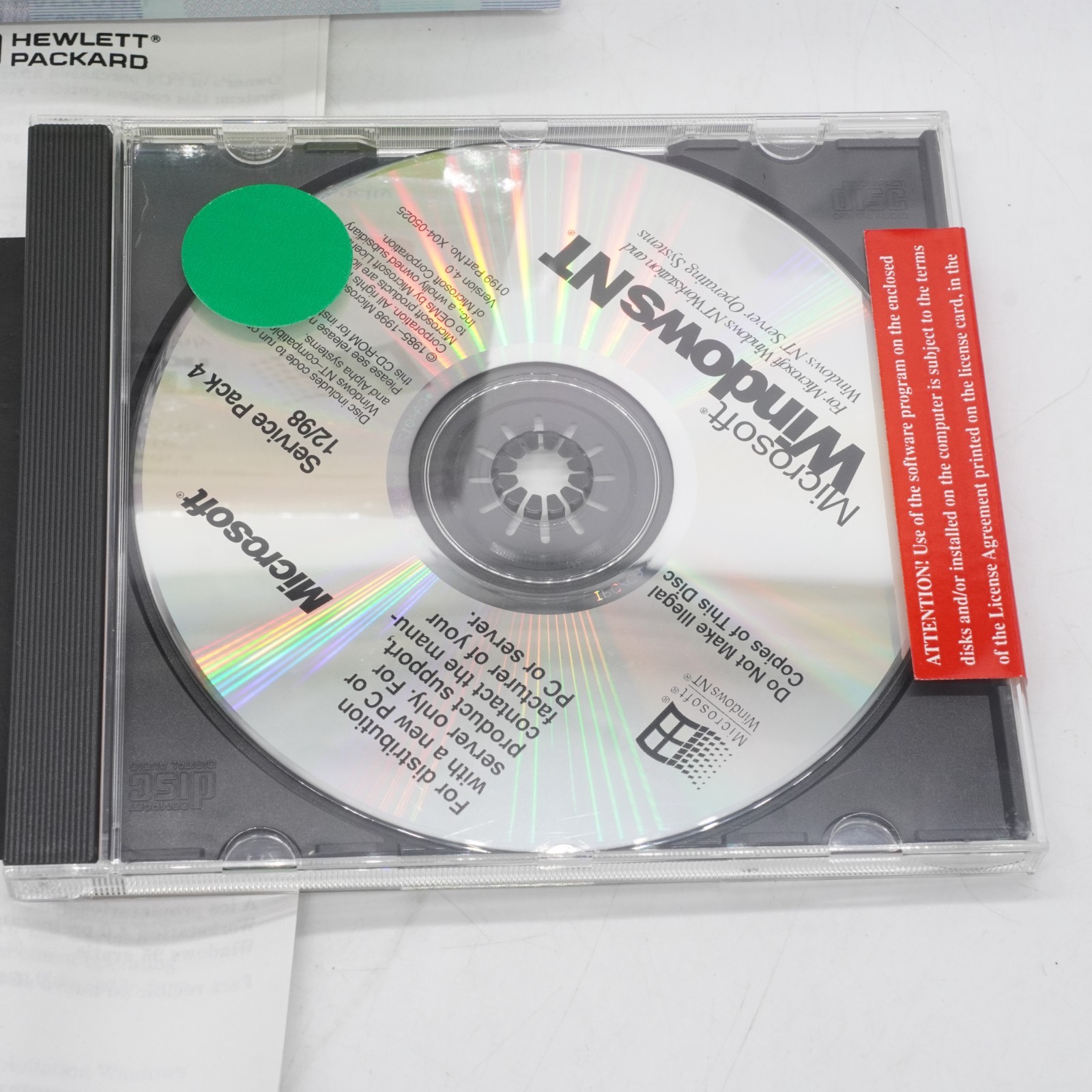 NEW SEALED Microsoft Windows NT 4.0 Workstation & Service Pack 4 - 12/98