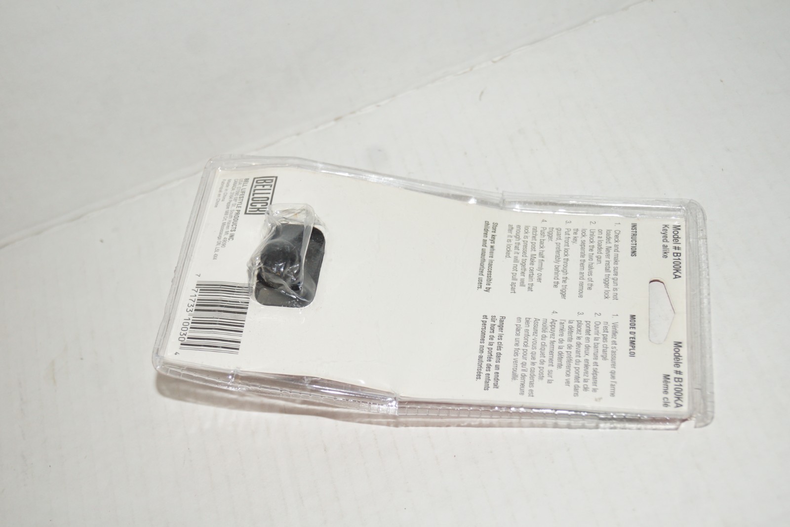 BELLOCK KEYED TRIGGER LOCK MODEL B100KA. FREE SHIPPING
