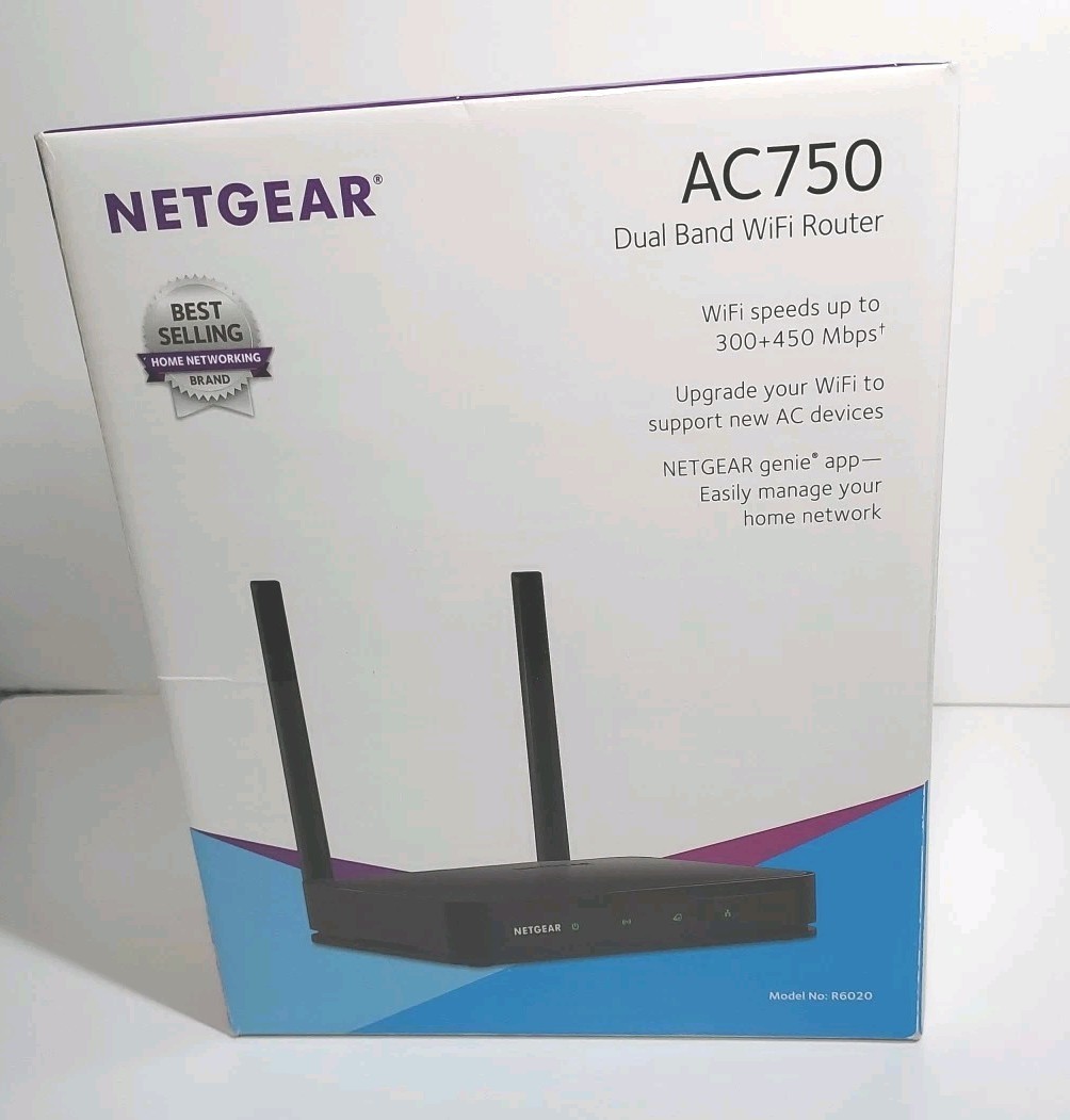 Netgear AC750 Dual Band Wi-Fi Router Model R6020