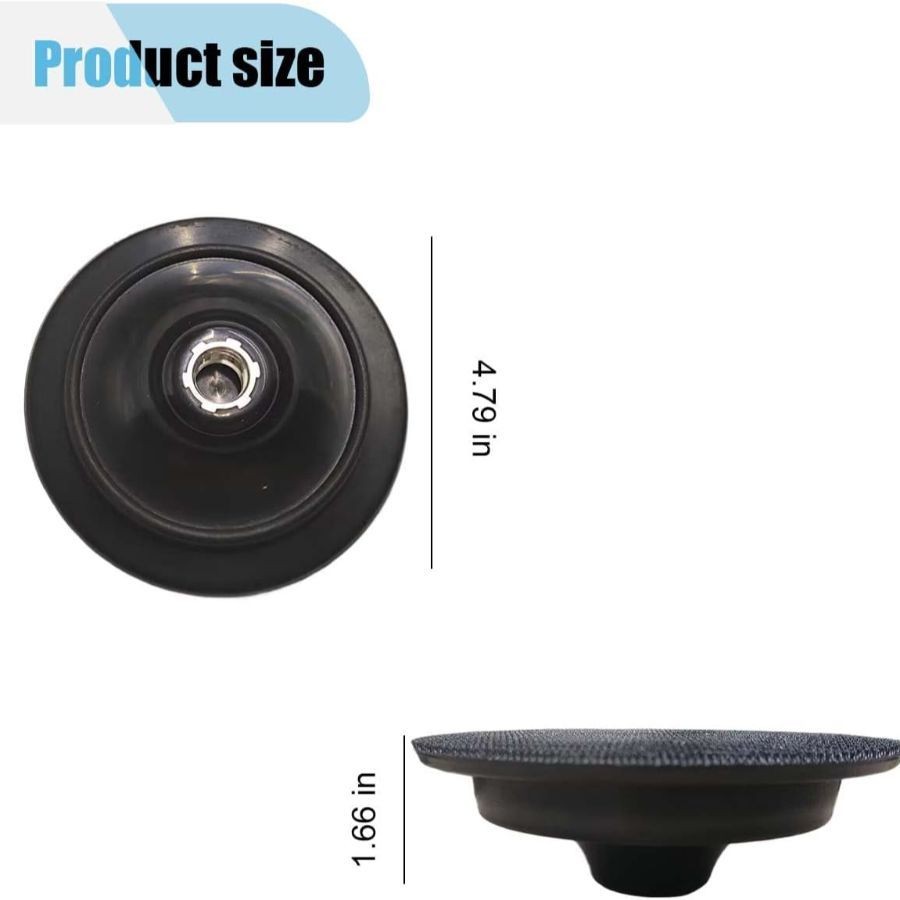 5'' Rotary Flexible Backing Pad, Hook and Loop Face Sander Polishing Buffing Pad