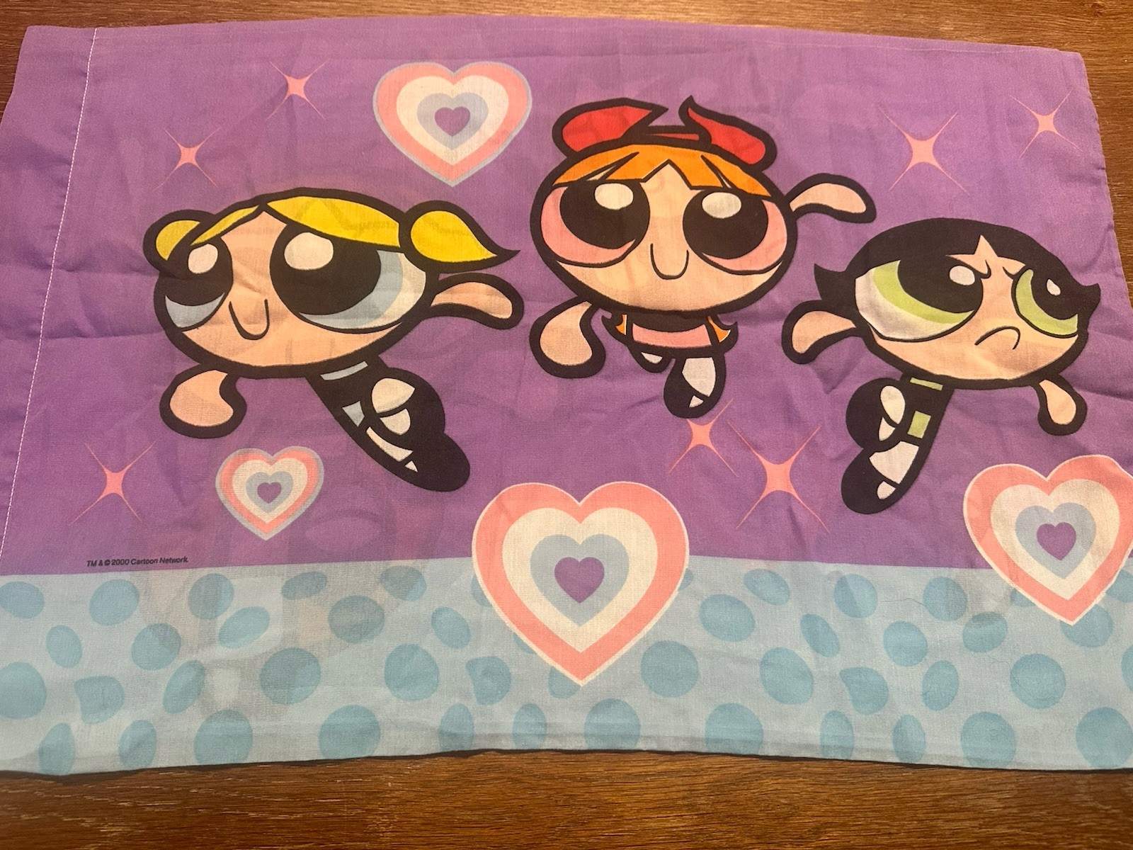 Vintage Powerpuff Girls Standard  Pillowcase Cartoon Network Vintage 2000