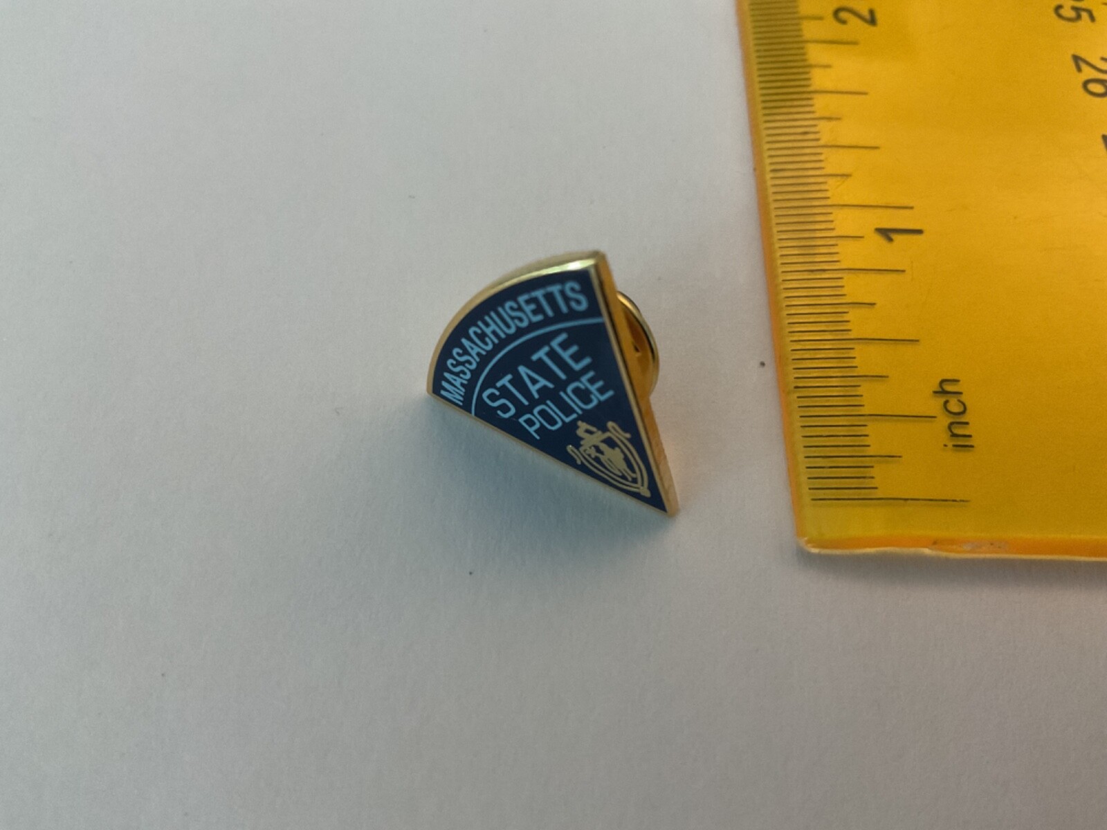 Massachusetts State Police collectable Pin enamel blue,Gold color pin backing