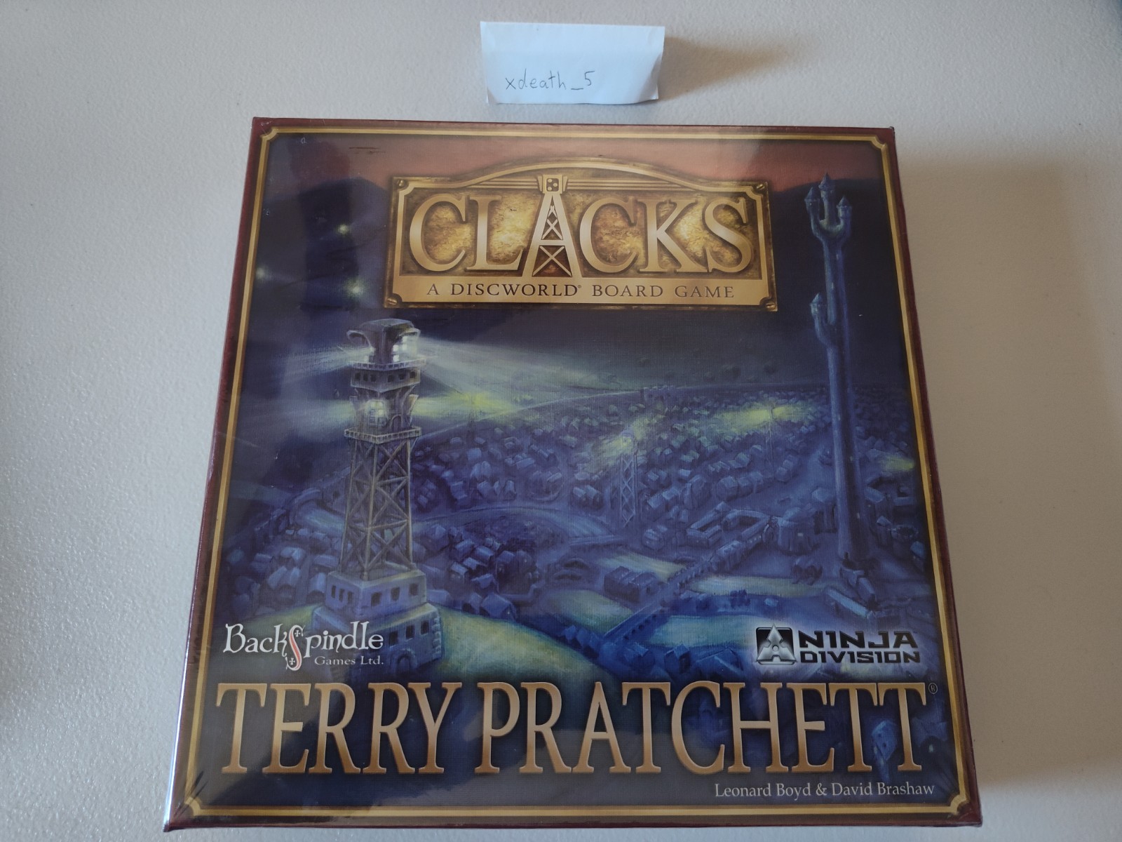 CLACKS A Discworld Board Game Terry Pratchett Ninta Division New Sealed 2015