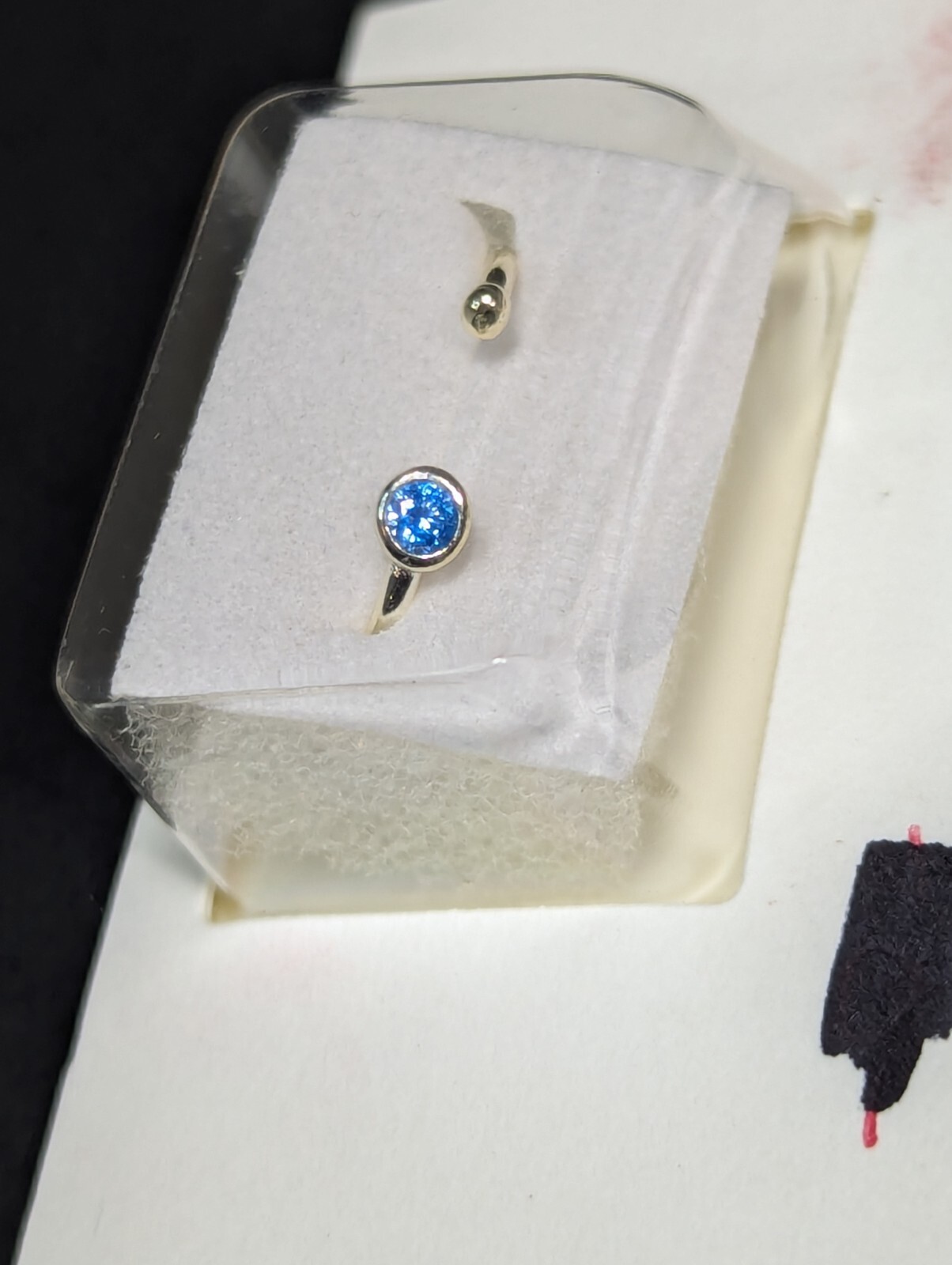 Cato Sterling Silver Blue Cubic Zirconia Toe Ring