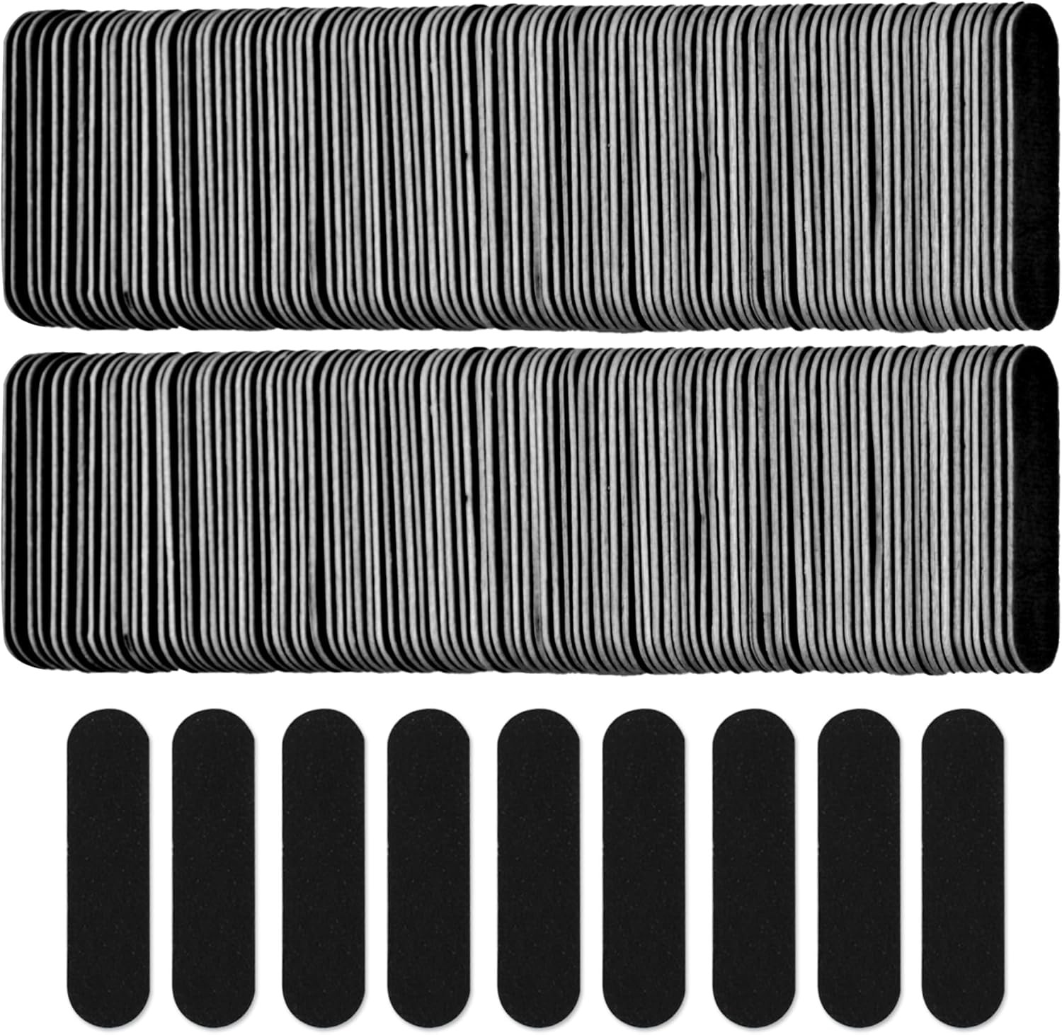 300 Pack Mini Nail File Bulk(180/240 Grit), Disposable black, Black