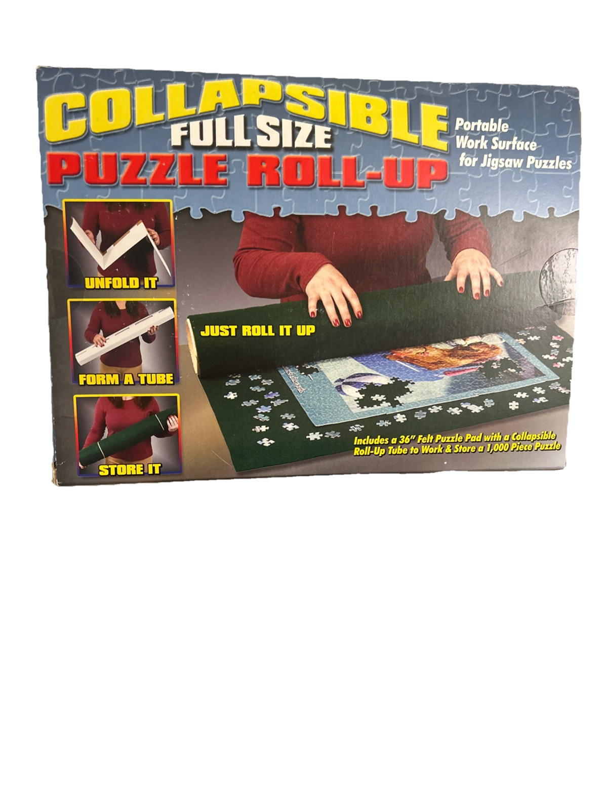 Collapsible Full Size Puzzle Roll Up Portable Work Surface - NEW  Up to 1000 pc.
