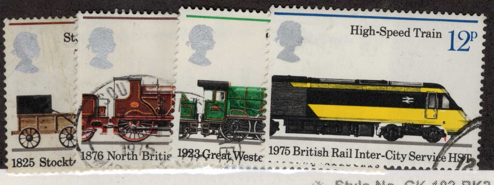 Great Britain #749-52 used Trains