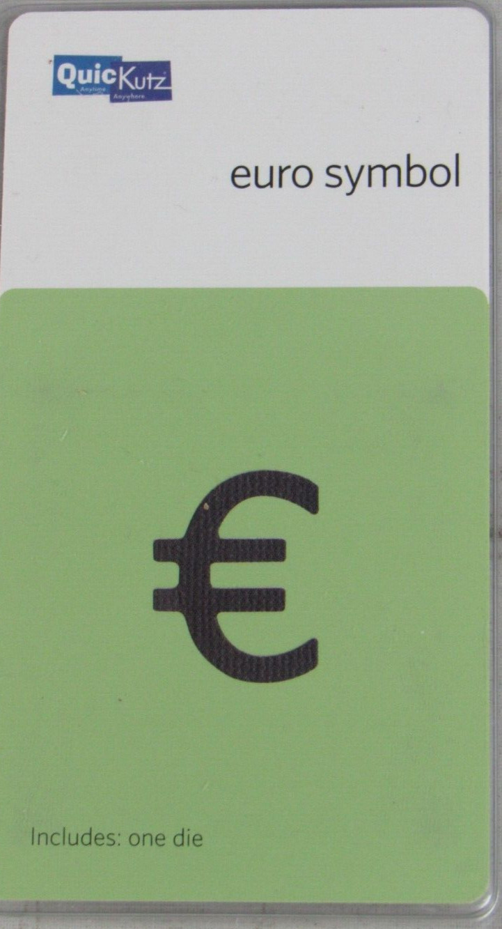 QuicKutz Euro Symbol 2x2, 1 Cutting Die Set RS-0546