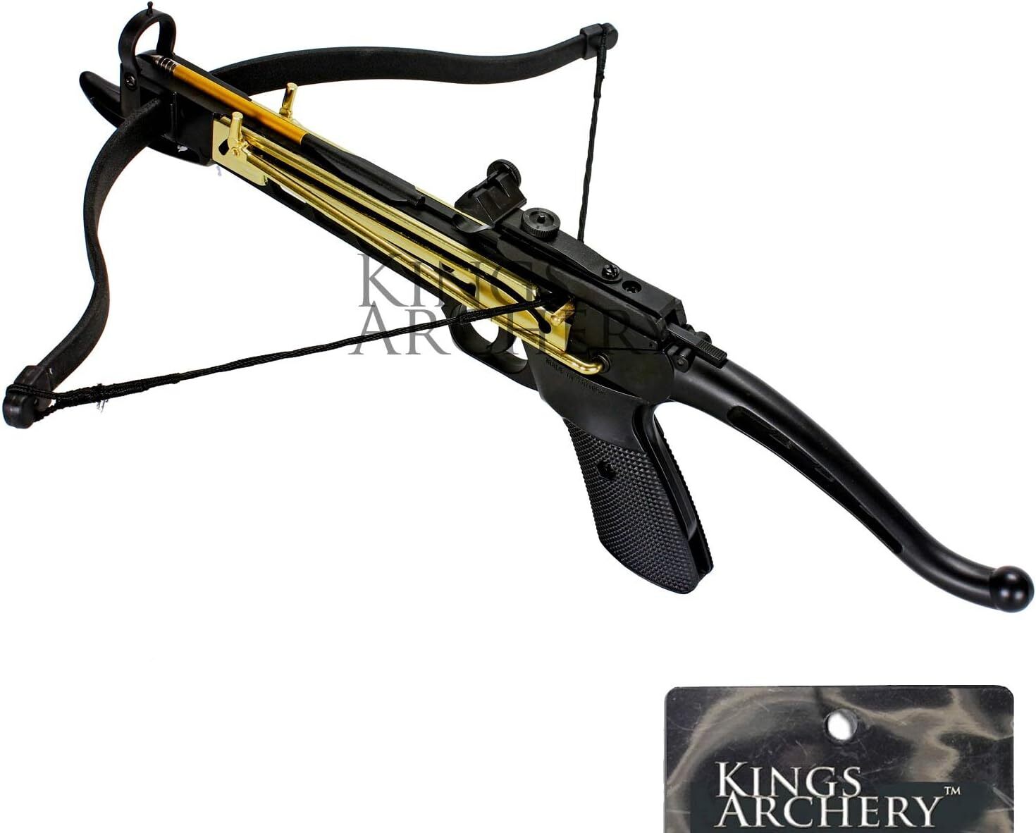 Self-Cocking Crossbow Bundle with Adjustable Sights, Spare Crossbow String and