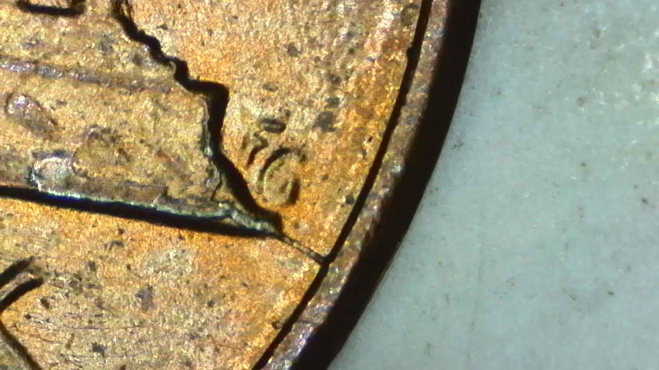1983 Lincoln Cent Penny Has Two Die Cracks On Reverse Coin