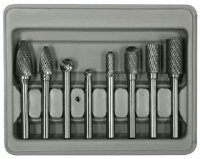 8 Piece Double Cut Carbide Rotarty Burr Set with 1/4" Shank AST-2181