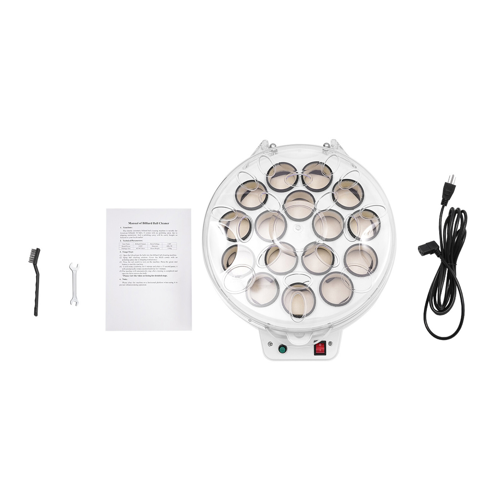 Automatic Pool Balls Cleaner/Snooker Cleaner Maintenance Cleaning Machine 110V