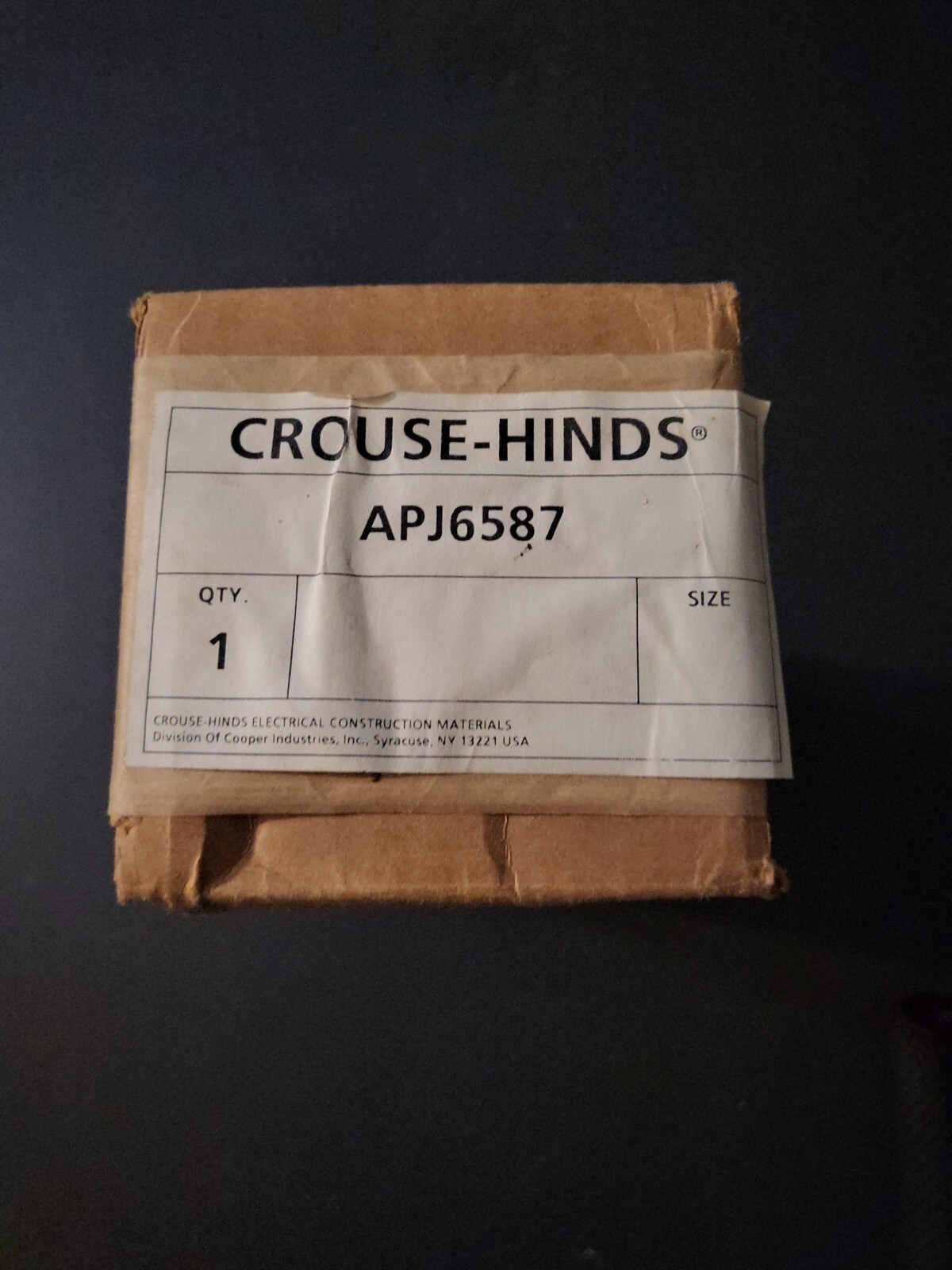 CROUSE-HINDS APJ6587 , PIN & SLEEVE CONNECTOR PLUG, 60A, NIB