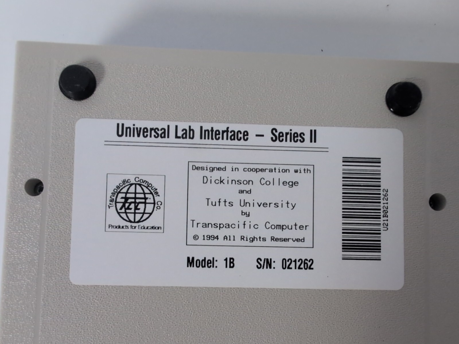 UNIVERSAL LAB INTERFACE - SERIES II MODEL: 18 - NO BOX