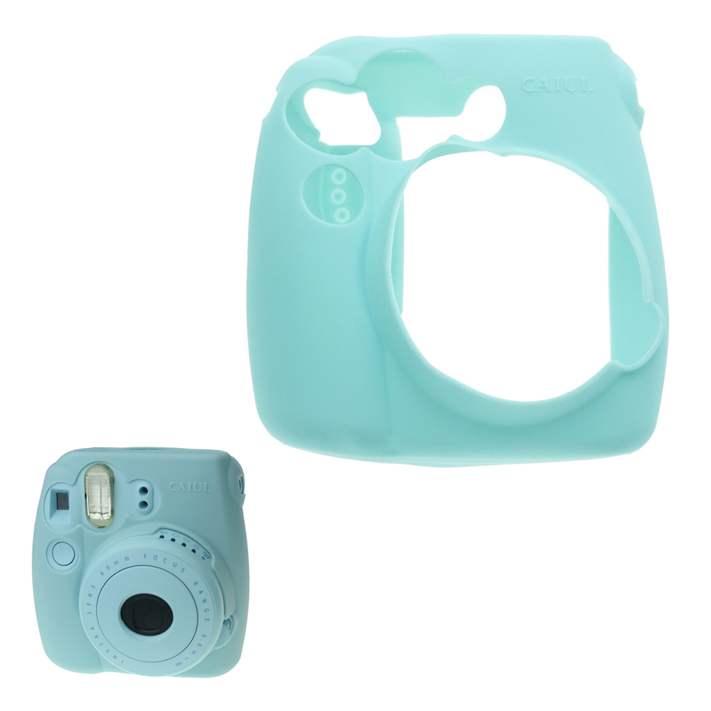 Soft Silicone Cover Jelly Case Compatible w/ Fuji Instax Mini 9/8/8+ (Blue)