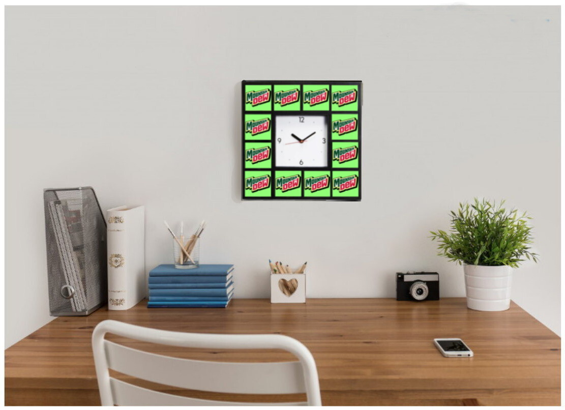 Mt Mtn Mountain Dew NEW logo Wall Clock
