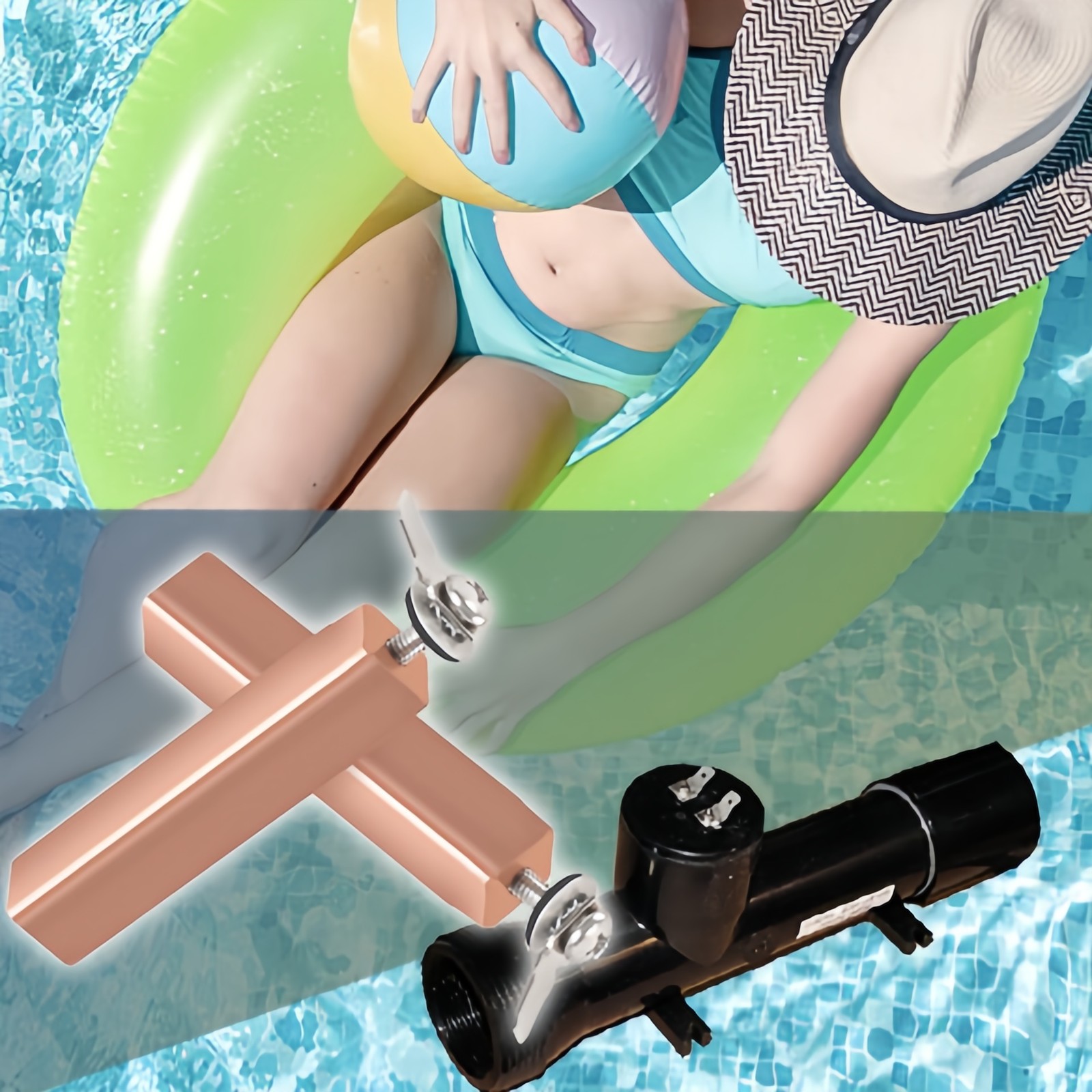 Swimming Pool Copper Electrodes Fits Power Ionizer Chamber, Replace Electrodes