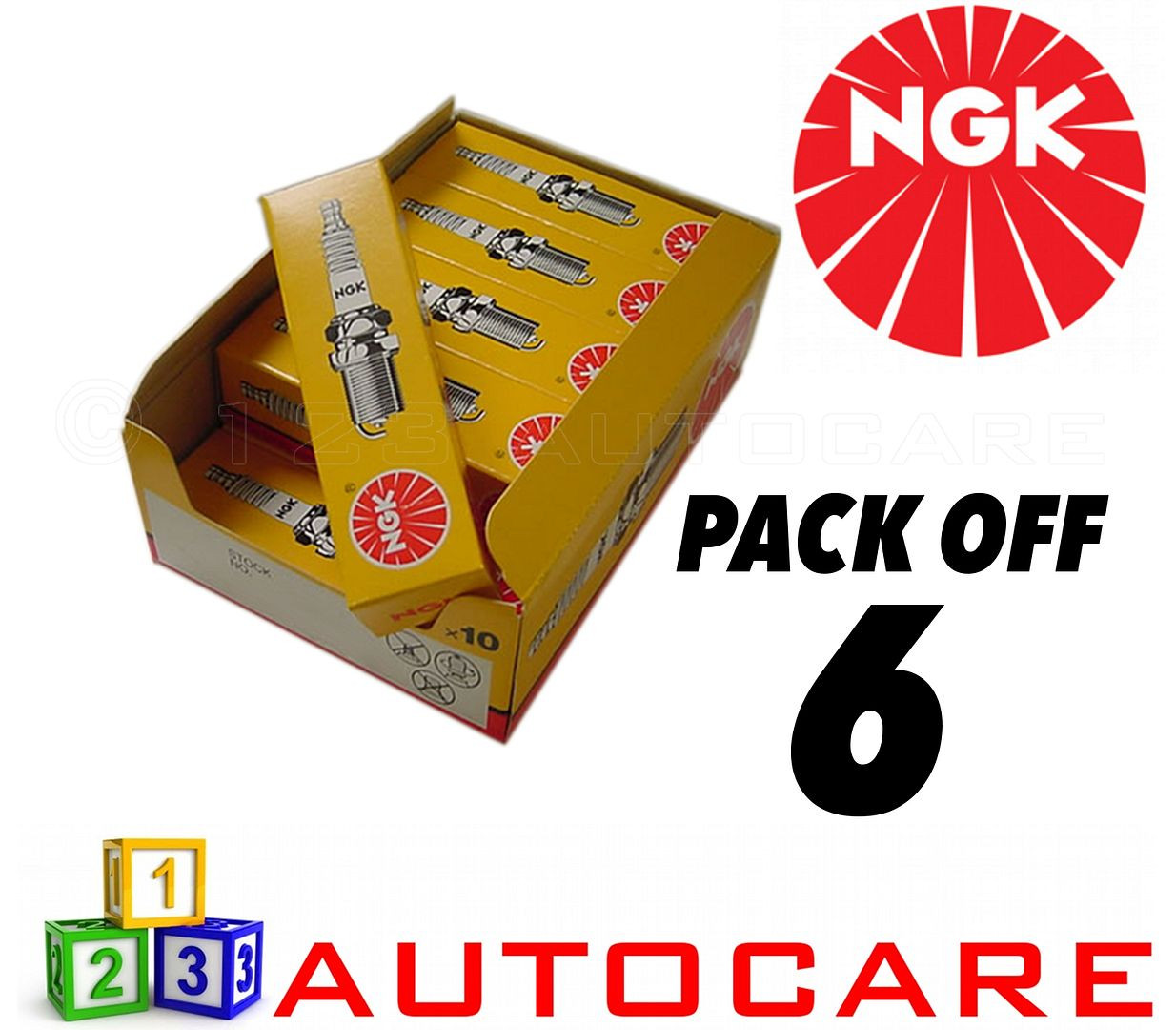 NGK Replacement Spark Plug set - 6 Pack - Part Number: BPR5E No. 7075 6pk