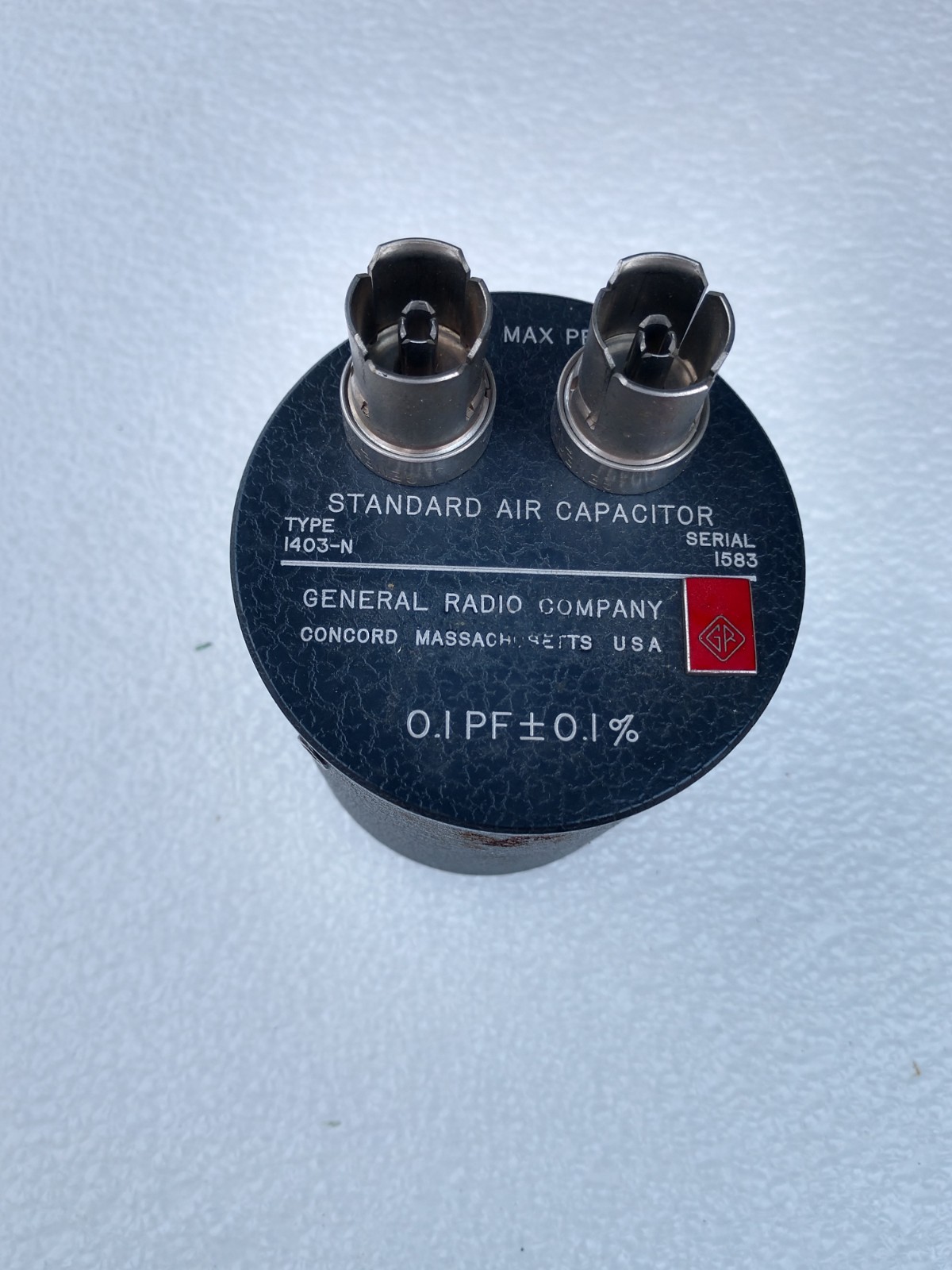 GENERAL RADIO GR GenRad IET 1403-N STANDARD AIR CAPACITOR 0.1 pF ±0.1% 1403N