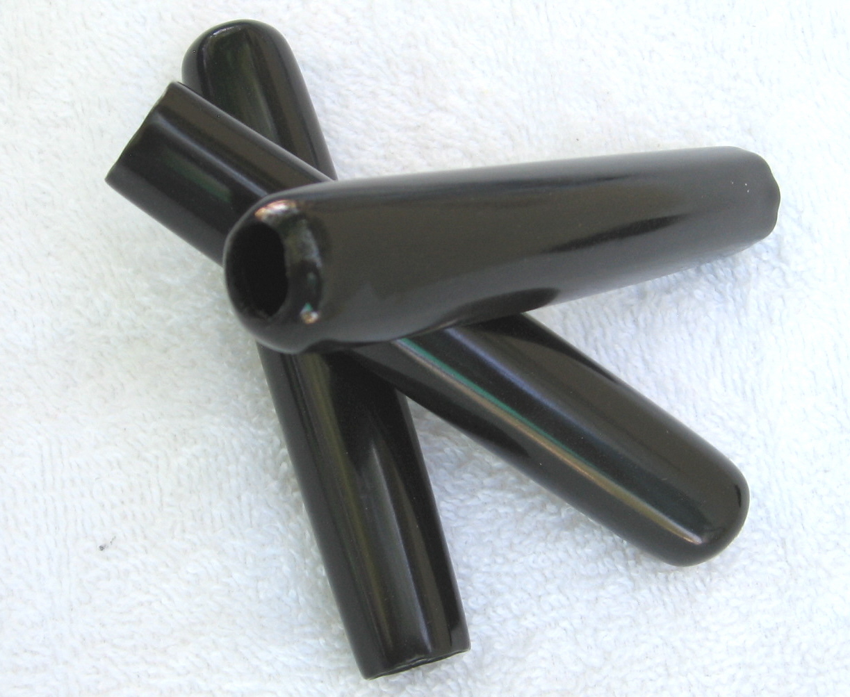 3 Hose Protectors Black Plastic Smooth Finish 4 Inches long .5 inches I. D.
