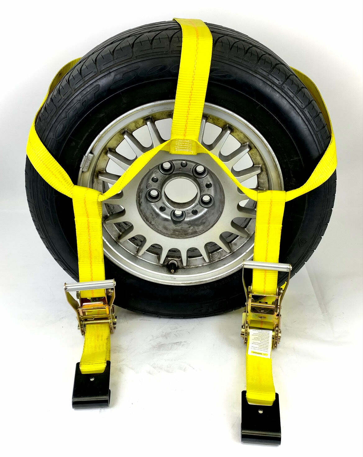 Yellow Side Mount Tire Net Tow Dolly Strap (4 Pack)