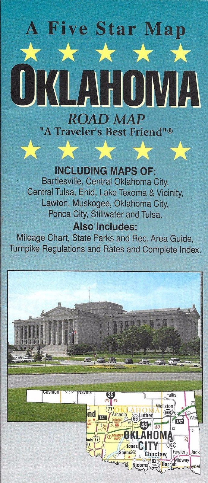Road Map of Oklahoma, by Five Star Map