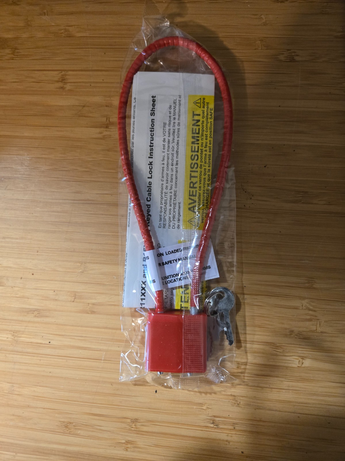 Regal Red Revolver-Pistol Cable Trigger Lock, New & Sealed