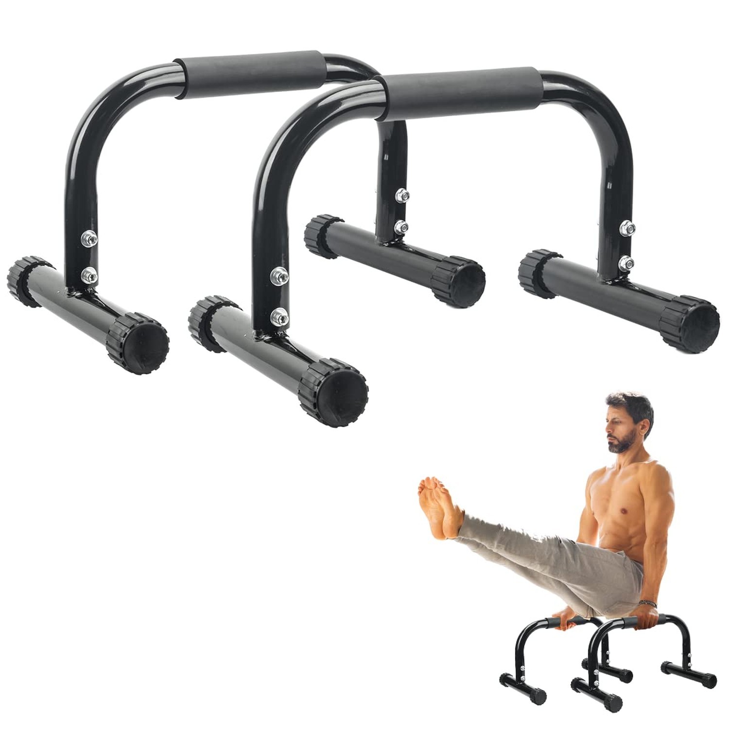 AmazeFan Parallettes Bars, Push Up Bars Strength Training For Handstands, Ful...