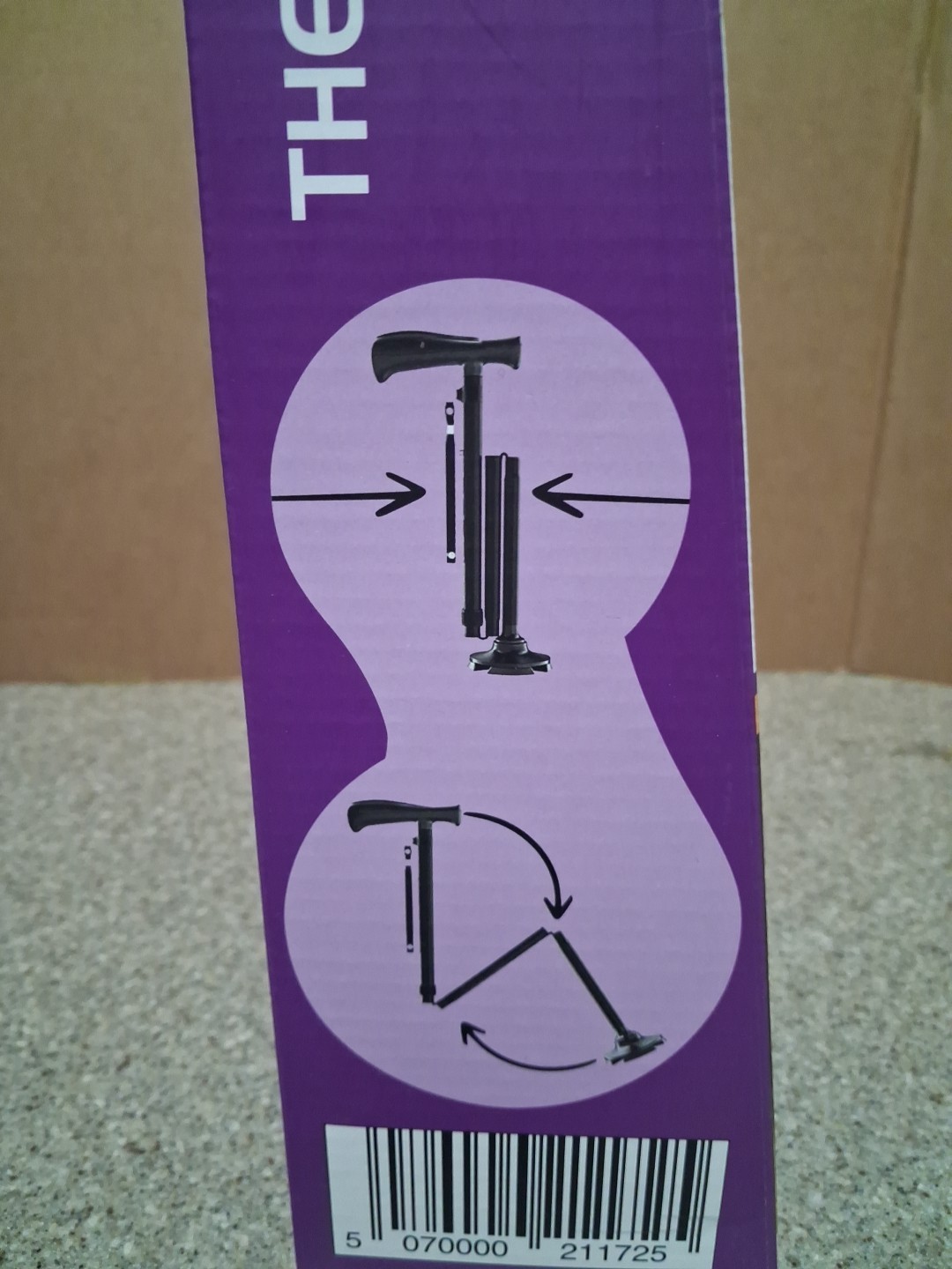 ALLAY Walking Cane Ergoomic Handle Design, Adjustable Height Pivot Base Black