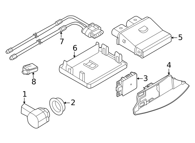 Genuine Audi Blind Spot Detection System Warning Sensor Bracket 85H-907-693-A