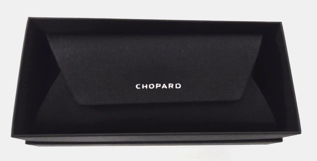 NEW!! Authentic Black Chopard Soft Fabric Glasses Case, Cloth and Card