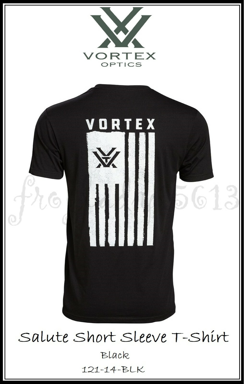 VORTEX OPTICS Salute Short Sleeved T-Shirt - Black - 121-14-BLK - Auth Dealer